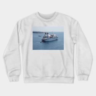 Ship and a cruise in Mediterranean sea Crewneck Sweatshirt